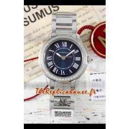 Cartier Ronde Must 29MM Cadran Quartz Bleu Réplique montre suisse 1:1 