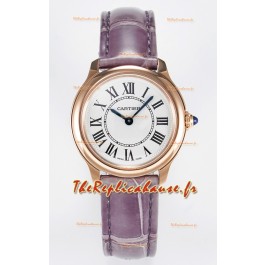 Ronde Louis Cartier Montre Super Clone 29MM en or rose et mouvement à quartz suisse