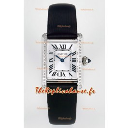 Tank Must Cartier Montre Super Clone Edition 29MM en Acier Boîtier Cadran Blanc 