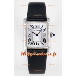 Tank Must Montre Cartier Super Clone Edition 33,7MM en Acier Cadran Blanc 