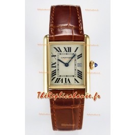 Tank Must Cartier Montre Super Clone Edition 33.7 en or jaune 