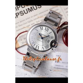 Ballon De Cartier Automatique Suisse Cadran Acier Qualité Miroir 33MM en Acier inoxydable 