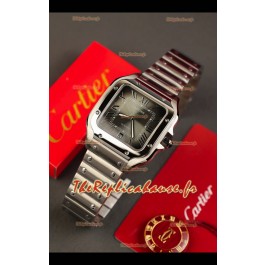 Cartier Santos De Cartier 904L Cadran Gris Réplique Montre Super Clone 40MM 