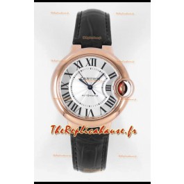 Ballon De Cartier Automatique Suisse qualité miroir 1:1 33MM en plaqué or rose