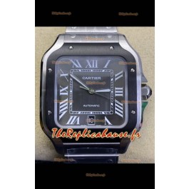 Cartier "Santos De Cartier" Acier 904L Cadran Gris Réplique 1:1 - Montre 40MM Acier inoxydable
