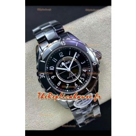 Chanel J12 38MM Montre boîtier en céramique noire Réplique montre automatique 1:1