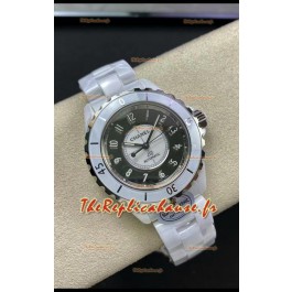 Chanel J12 38MM Montre boîtier en céramique blanche Réplique montre automatique 1:1