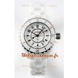 Chanel J12 Ladies Montre à boîtier en céramique blanche Réplique de montre Miroir 1:1 