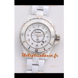 Chanel J12 Ladies Montre à boîtier en céramique blanche Réplique de montre Miroir 1:1 