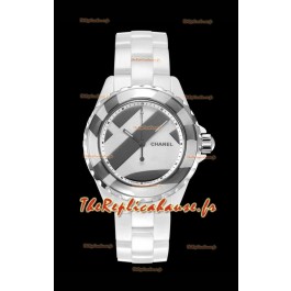 Chanel J12 Untitled Montre à boîtier en céramique blanche Réplique Miroir 1:1 - Mouvement automatique 38MM