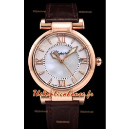 Chopard Imperiale White Dial Swiss Automatic Replica Watch dans un boîtier en or rose 904L Steel 
