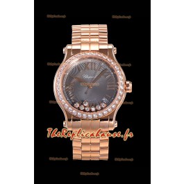 Montre Chopard Happy Sport 1:1 Réplique Suisse Automatique Réplique Montre 36MM en Or Rose