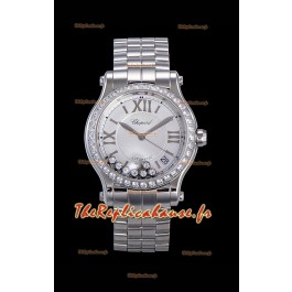 Montre Chopard Happy Sport 1:1 Montre réplique Suisse Automatique 36MM en acier 904L Cadran Blanc
