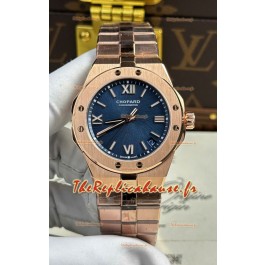 Chopard Alpine Eagle Cadran bleu or rose Réplique Montre Super Clone 