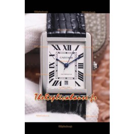 Montre "Cartier Tank Solo" Montre automatique suisse avec boîtier en acier inoxydable de 31 mm de large 