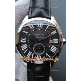 Montre "Drive De Cartier" 1:1 Réplique en acier inoxydable - Cadran blanc 
