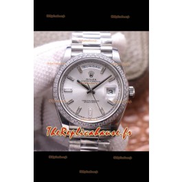 Montre Rolex Day Date Presidential 904L Acier 40MM - Cadran acier qualité miroir 1:1 