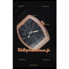 Franck Muller Vanguard Or Montre Réplique Suisse En cadran noir