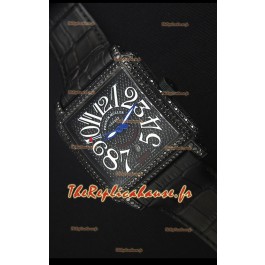 Franck Muller Conquistador King Montre Réplique Suisse automatique avec boîtier Revêtu en PVD noir
