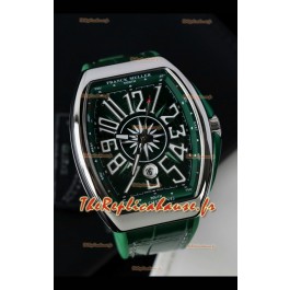 Franck Muller Vanguard Yachting Acier inoxydable Cadran vert Réplique montre suisse 1:1