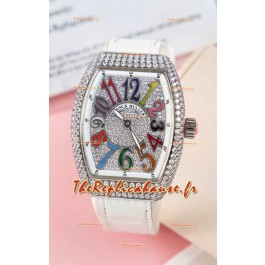 Franck Muller V32 Réplique de la montre suisse à quartz Mossanite 1:1 36MM