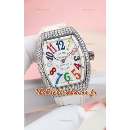 Franck Muller V32 Réplique de la montre suisse à quartz Mossanite 1:1 36MM
