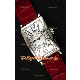 Montre Franck Muller Long Island Montre femme avec mouvement suisse à quartz Bracelet rouge Réplique 