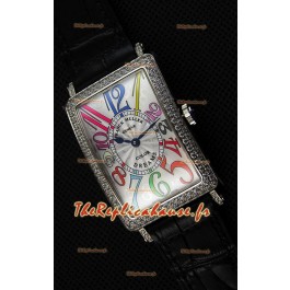 Franck Muller Long Island Color Dreams Montre réplique suisse pour dames — Bracelet noir