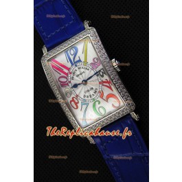 Franck Muller Long Island Color Dreams Montre réplique suisse pour dames — Bracelet bleu