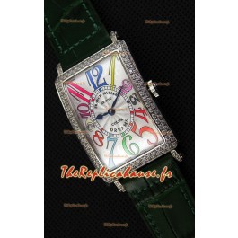 Franck Muller Long Island Color Dreams Montre réplique suisse pour dames — Bracelet vert