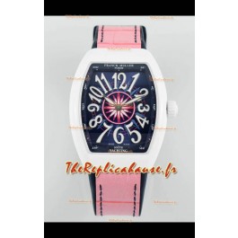 Franck Muller Vanguard Yachting V32 Cadran céramique rose/Bracelet Réplique Montre Suisse 