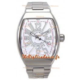 Franck Muller Vanguard Yachting V45 Acier inoxydable Boîtier Réplique Montre Suisse 