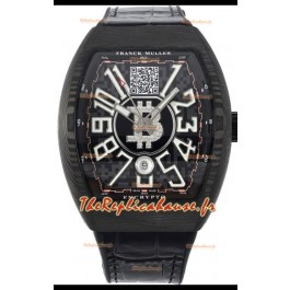 Franck Muller Vanguard Encrypto BTC V45 Boitier en carbone Réplique Montre Suisse