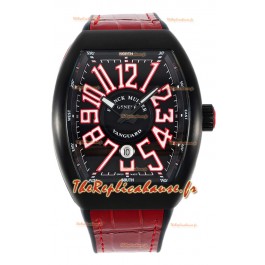 Franck Muller Vanguard en boîtier DLC cadran noir réplique montre suisses