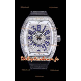 Montre Franck Muller Vanguard Crazy Hours Edition Réplique Suisse - Chiffres bleus