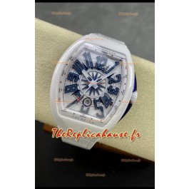 Franck Muller Vanguard Yachting Céramique blanche Montre réplique 1:1 miroir Suisse