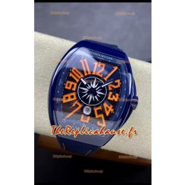 Franck Muller Vanguard Yachting Céramique Bleue Montre Réplique miroir 1:1 Suisse