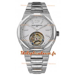 Girard Perregaux Laureato Tourbillon Cadran blanc Montre réplique 1:1 Suisse 