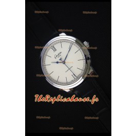 Glashuette Senator Excellence, Cadran Crème-Boîtier en Acier, Montre Réplique Suisse 