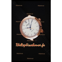 Glashuette Senator Excellence, Cadran Crème-Boîtier en Or Rose, Montre Réplique Suisse 