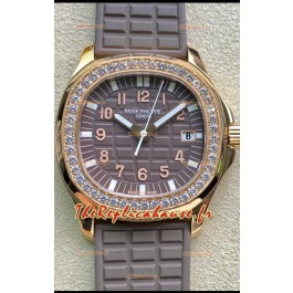Montre Patek Philippe Aquanaut 5072R-001 Réplique Suisse Montre en Or Rose Cadran Gris - 35MM