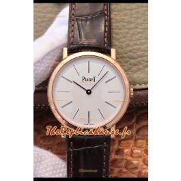 Montre Piaget Altiplano G0A31114 1:1 Réplique Suisse en or rose, cadran blanc 