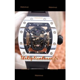 Montre Richard Mille RM052-1 Tourbillon dans un boîtier en céramique blanche - Qualité miroir 1:1 