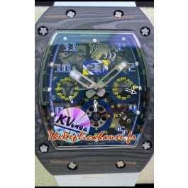 Montre Richard Mille RM011 Felipe Massa 1:1 Qualité Miroir Une Pièce Boîtier Carbone Forgé Noir