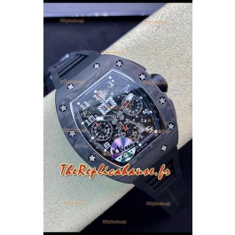 Montre Richard Mille RM011 Felipe Massa 1:1 Qualité Miroir Une Pièce Boîtier Carbone Forgé Noir