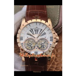 Réplique de la montre Roger Dubuis Excalibur RDDBEX0249 1:1 Montre réplique avec boîtier en or rose
