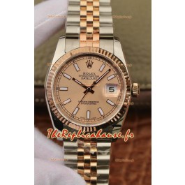 Montre Rolex Datejust 36MM Mouvement ETA-3135 Réplique Suisse en 904L cadran brun bicolore