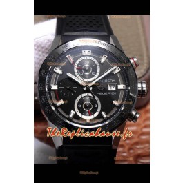 Montre Tag Heuer Carrera Heuer 01 Réplique Suisse avec boîtier en acier et lunette en céramique 43MM