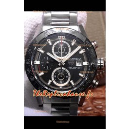 Montre Tag Heuer Carrera Heuer 01 Réplique Suisse avec boîtier en acier et lunette en céramique 43MM