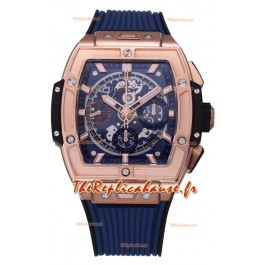 Hublot Spirit of Bang Boîtier Or Rose Cadran Bleu - 42MM Réplique Suisse 